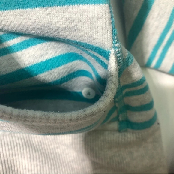 Lululemon teal and light grey striped scuba hoodie  (4) - Picture 6 of 11